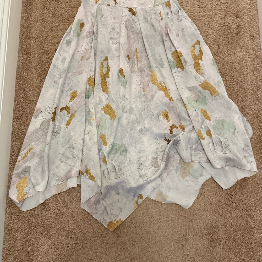 All Saints Pastel and Gold Midi Skirt